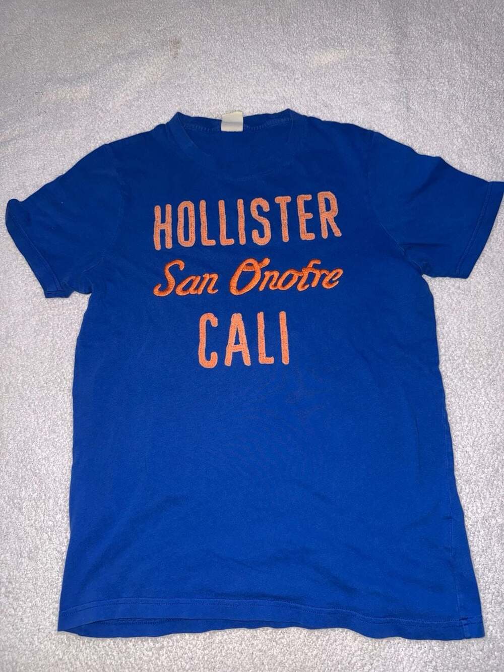 Hollister San Onofre Cali Graphic T-Shirt Size XL Blue Orange Short Sleeve